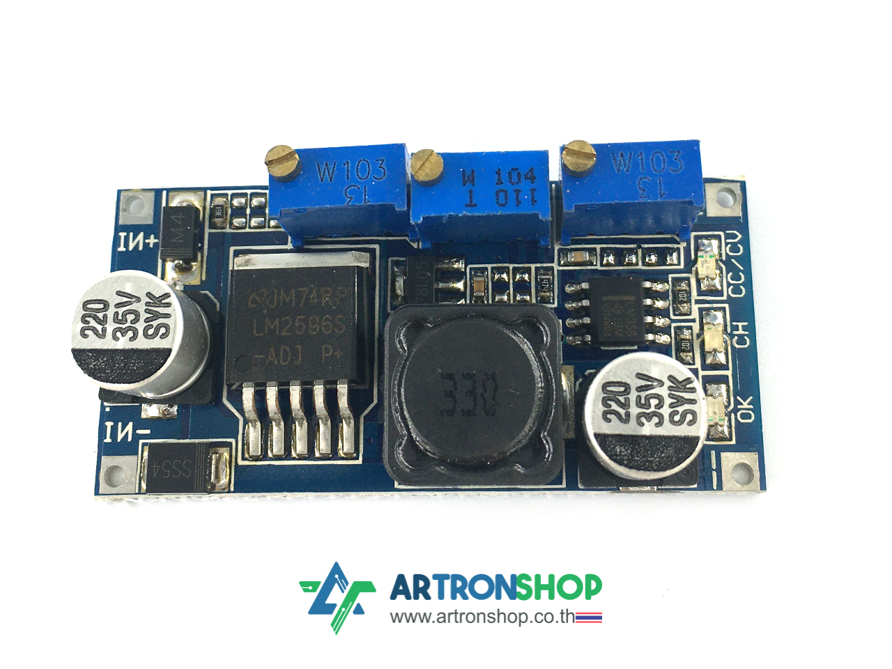 LM2596 LED Driver โมดูลขับหลอดแอลอีดี DC-DC Step-down Adjustable CC/CV