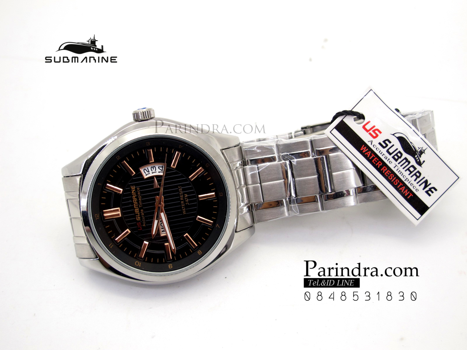 นาฬิกา US submarine รุ่น J100MDD ของแท้ 100% ตัว Accuratc Timcpiece หน้าปัดสีดำ