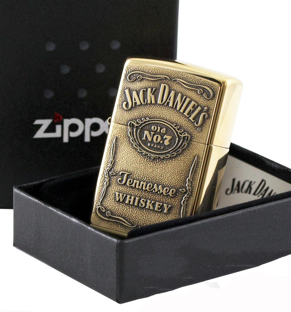 ไฟแช็ค Zippo แท้ Zippo 254BJD Jack daniel's Emblem USA Import แท้นำเข้า 100%