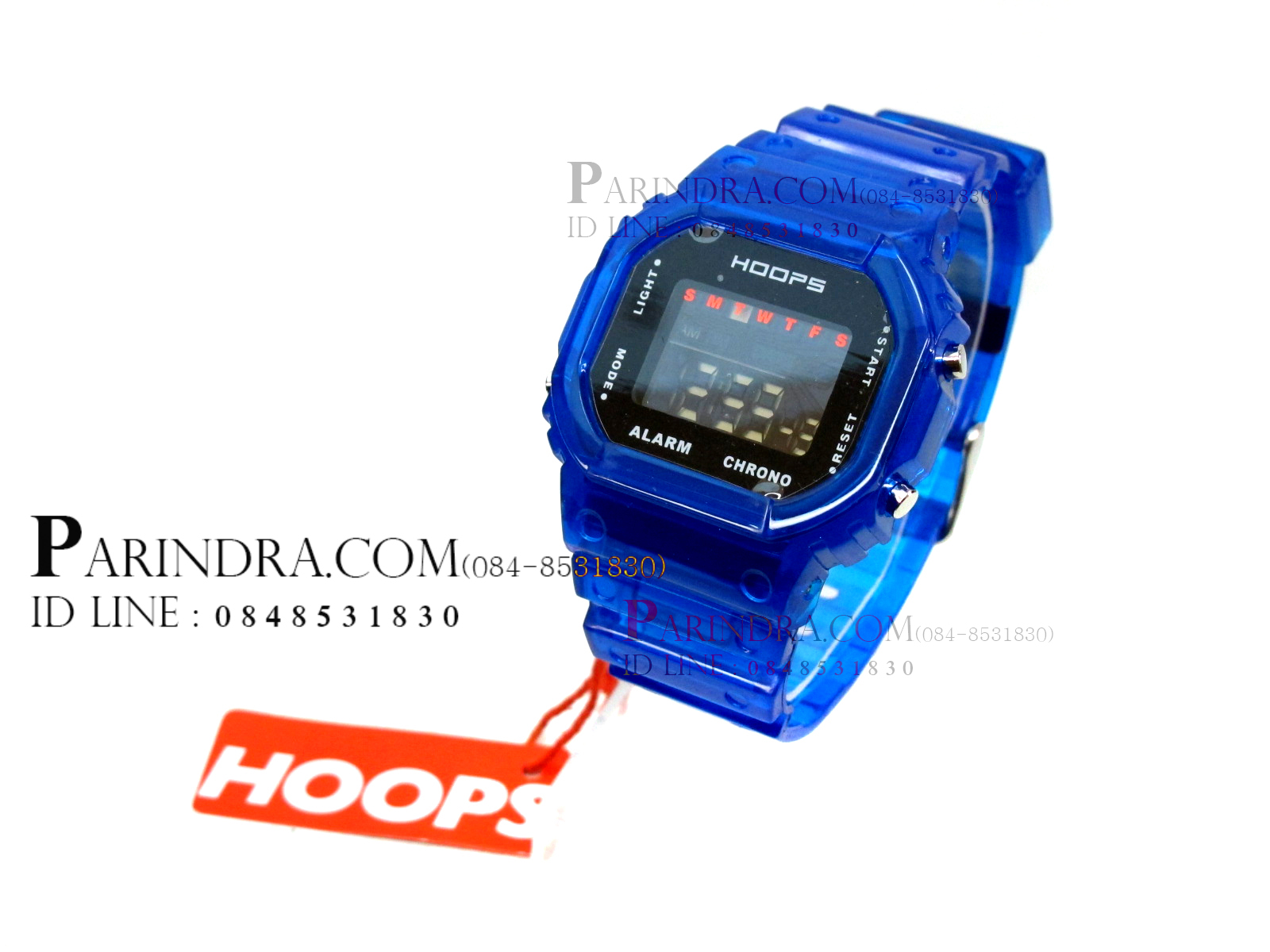 นาฬิกา Hoops ระบบดิจิตอลสีฟ้าใส