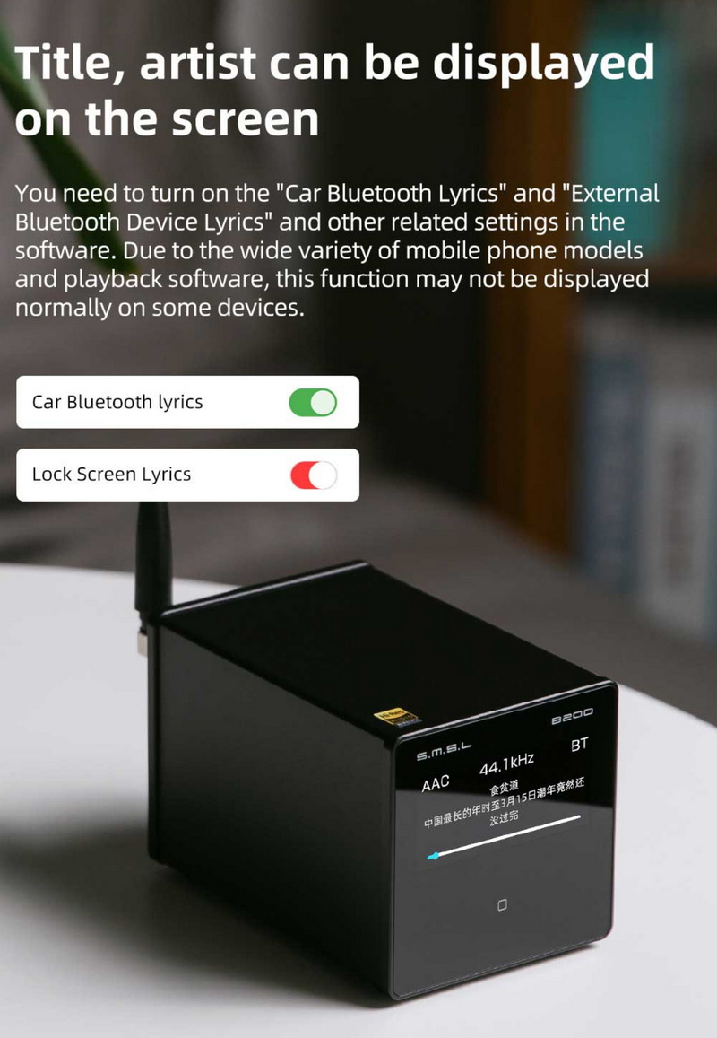 SMSL B200 เครื่องรับสัญญาณเสียงบลูทูธ DAC ปรีแอมป์สำหรับออดิโอไฟล์ ประกันศูนย์ไทย