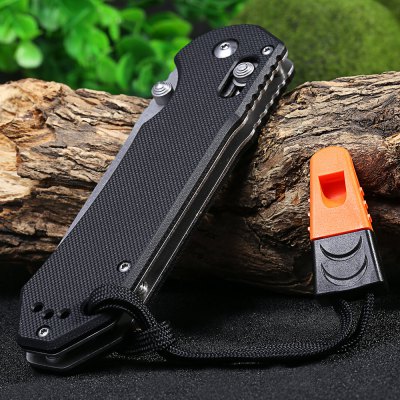 มีดพับ Ganzo กานโซ่ รุ่น G7452-BK-WS ใบเงินด้ามดำ ของแท้ 100%