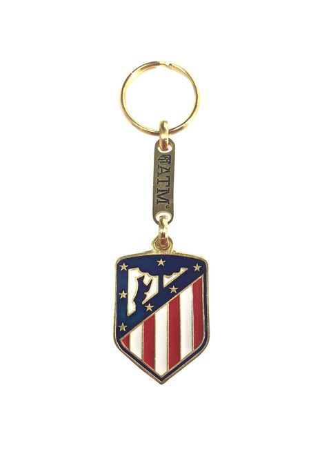 พวงกุญแจแอตเลติโก มาดริด Crest Keyring ด้านหลังสีทองของแท้