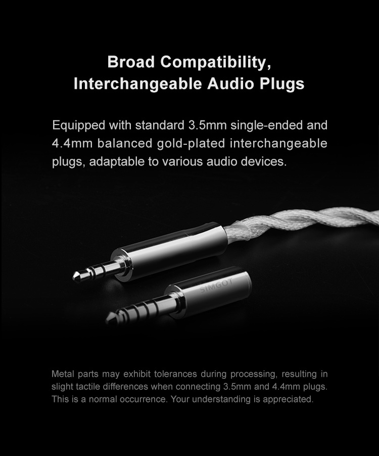 Simgot LC7 สายอัพเกรดหูฟัง OFC+ชุบเงิน โครงสร้าง Coaxial Litz เปลี่ยนหัวแจ็คได้