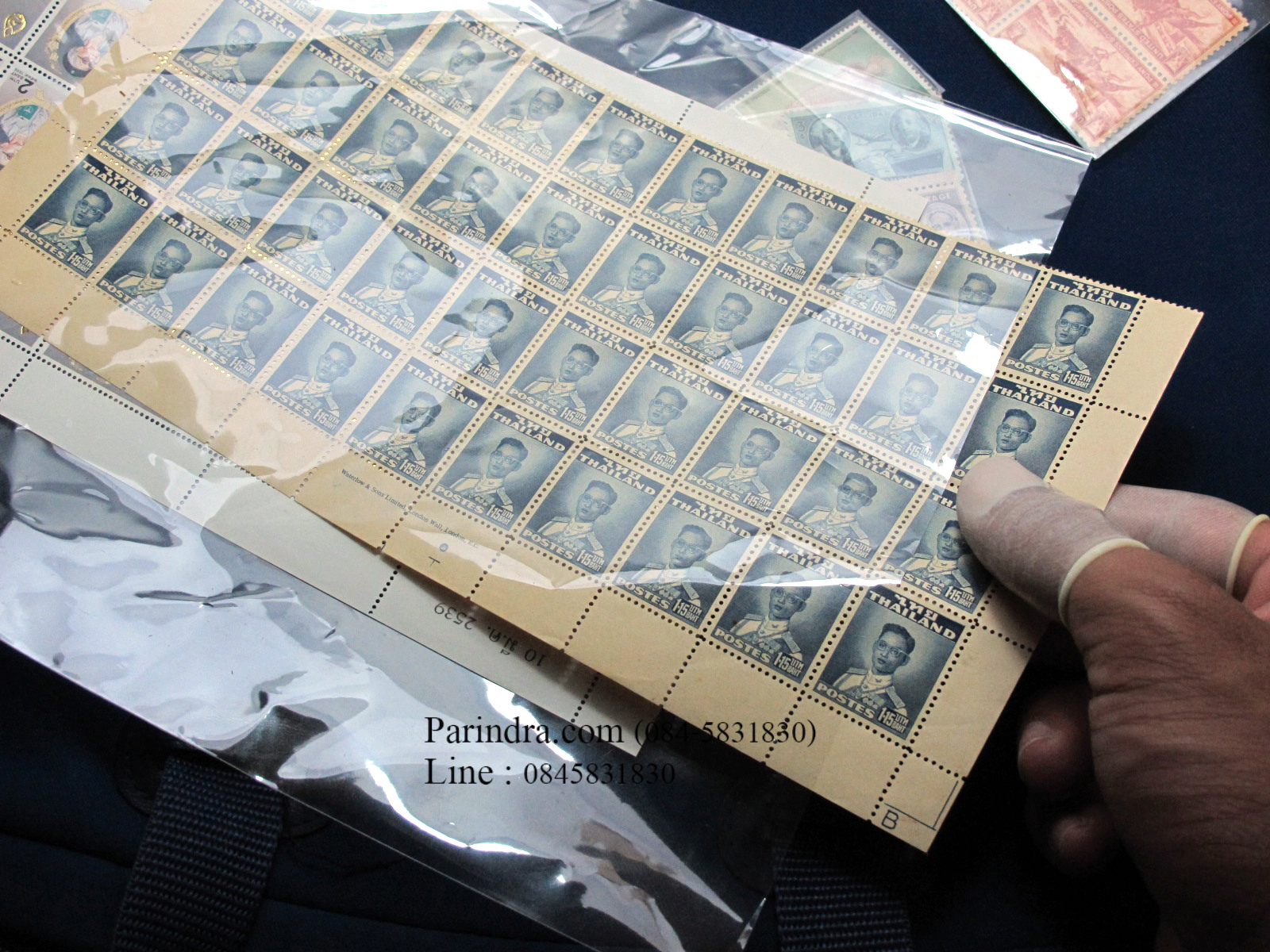 ถุงนี้วมือยางแบบบางสำหรับ ใช้หยิบหรือจับแสตมป์