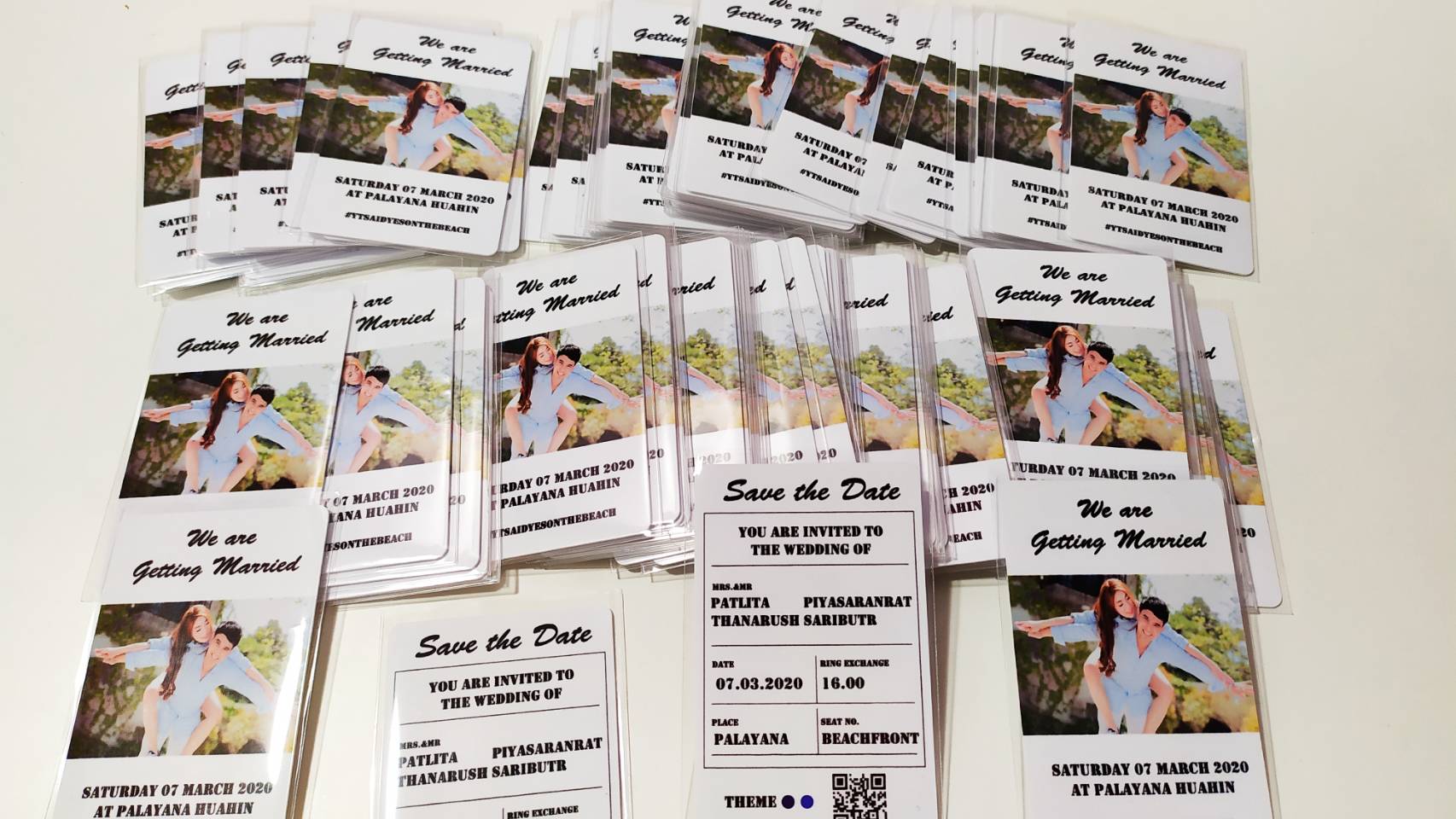 ตัวอย่างการ์ด ไอเดีย รัน NumBer รัน QRcode รัน BarCode