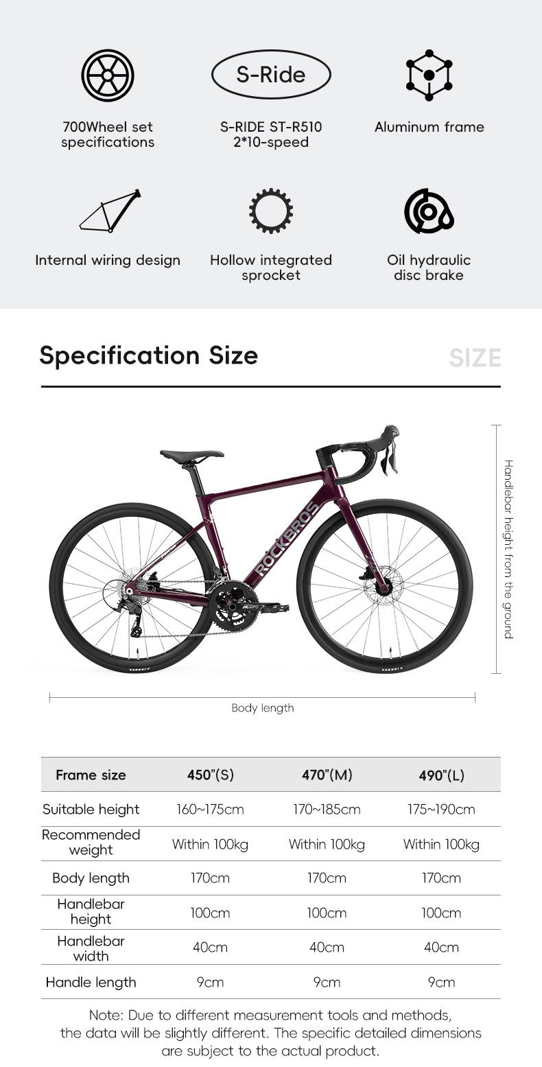 ROCKBROS GALE W3 จักรยานเสือหมอบ 20 สปีด 700C | เบรกน้ำมัน น้ำหนักเบา 11.25 กก. | ปี 2025