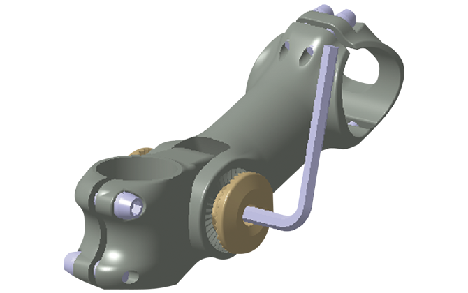 “TRANZ-X” คอแฮนด์ปรับระดับได้ ปรับองศา JD-ST103, ขนาดธรรมดา, 90MM, สีดำ