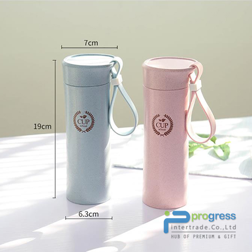 กระบอกน้ำฟาง350 ml.ข้าวสาลี