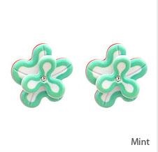 Aznavour ต่างหู, ตุ้มหูเซลลูโลสดอกไม้สีมิ้นท์ (Mint)