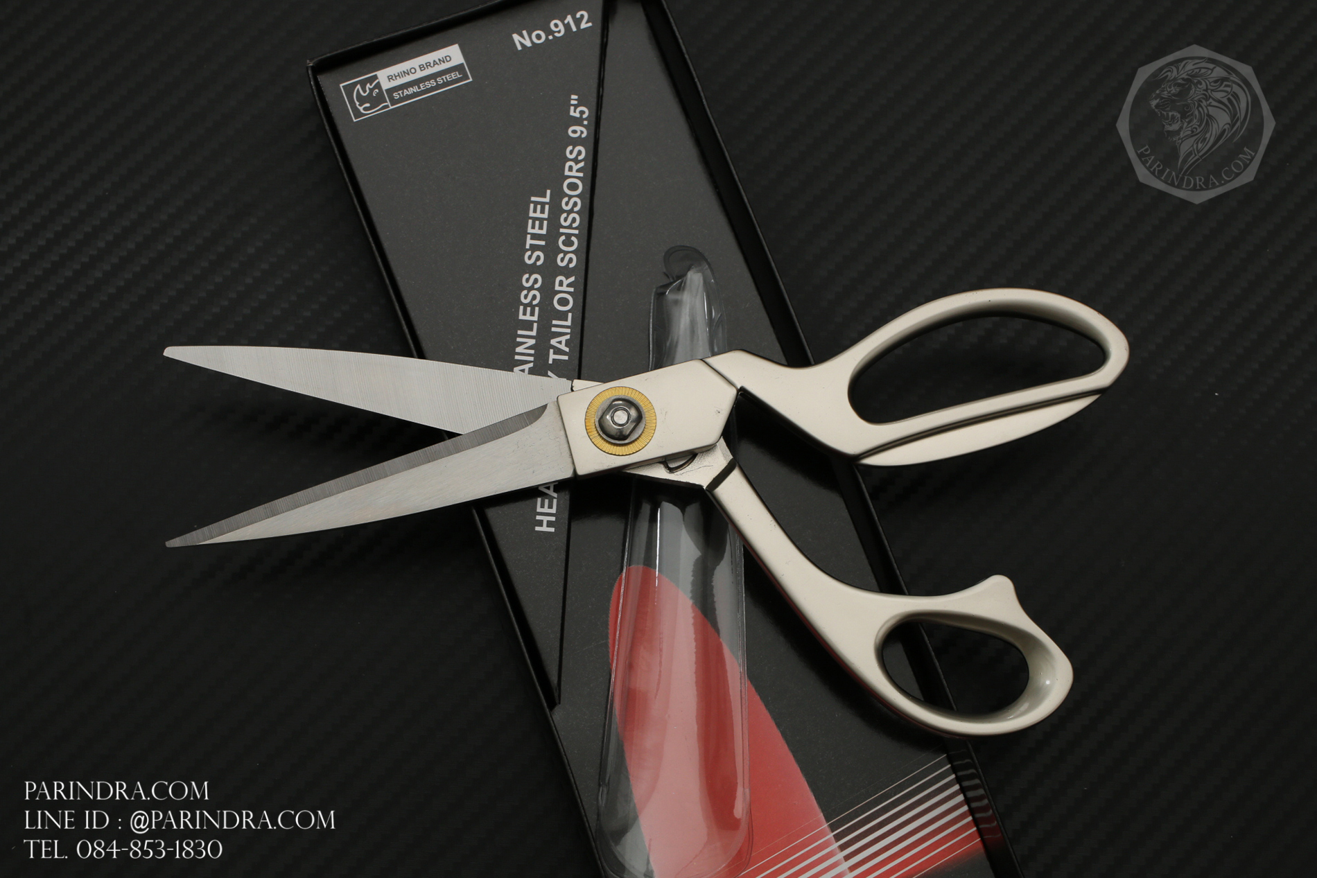 กรรไกรตัดผ้า Rhino Brand No.912 ขนาด 9 นิ้ว HEAVY DUTY TAILOR SCISSORS STAINLESS STEEL
