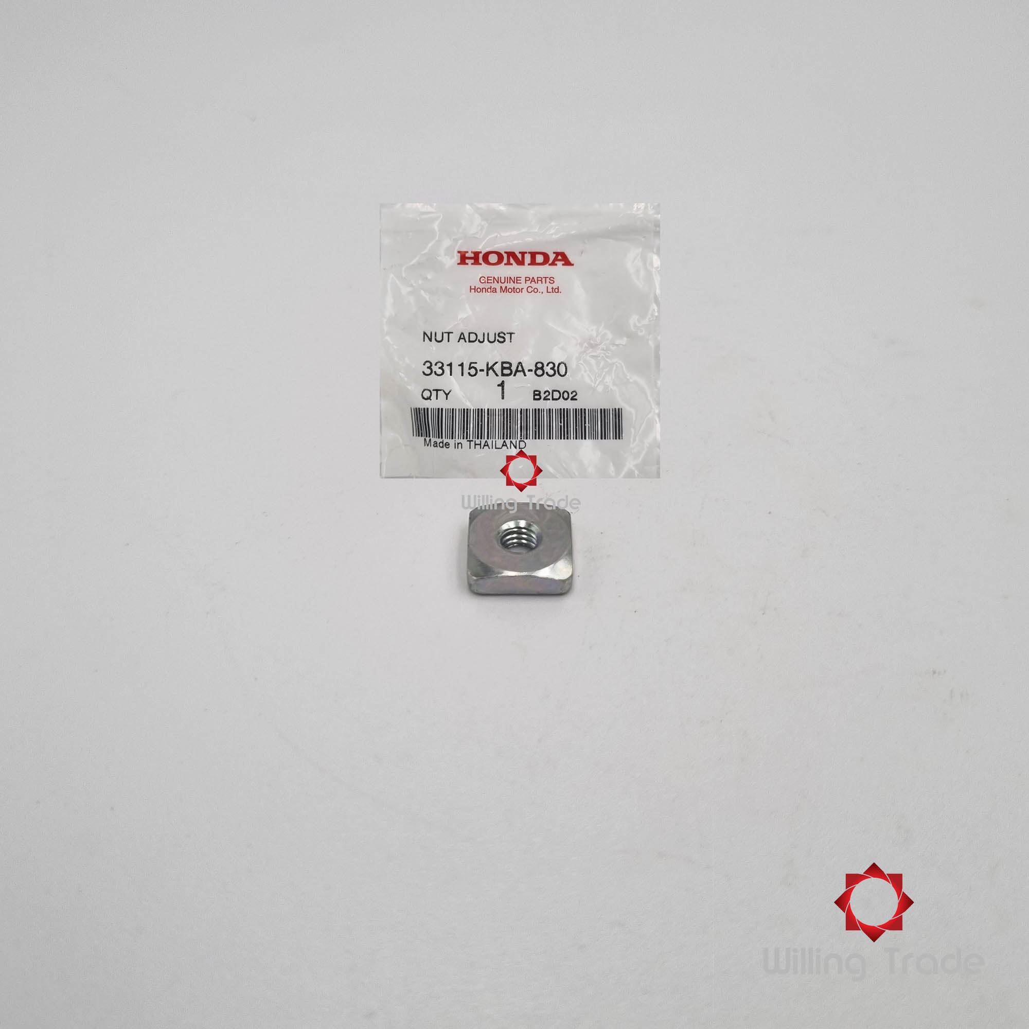 น๊อตปรับตั้งไฟหน้า (WX567) HONDA: (33115-KBA-830) Wave110i/Super Cub ... แพ๊คละ 1 ชิ้น... [แท้ศูนย์ 100%] ...กลุ่มอะไหล่ไฟหน้า ... NUT ADJUST
