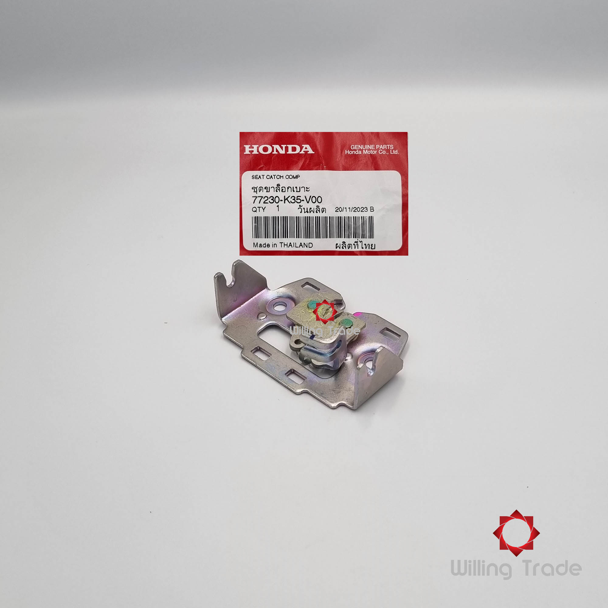 ชุดล๊อคเบาะ (WX628) HONDA: (77230-K35-V00) PCX150 (2014-2018) ... แพ๊คละ 1 ชิ้น... [แท้ศูนย์ 100%] ...กลุ่มอะไหล่เบาะนั่ง ... CATCH COMP., SEAT