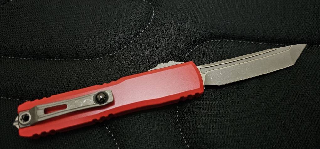 Microtech Ultratech Gen III ZBP T/E Red Handle Apocalyptic Standard