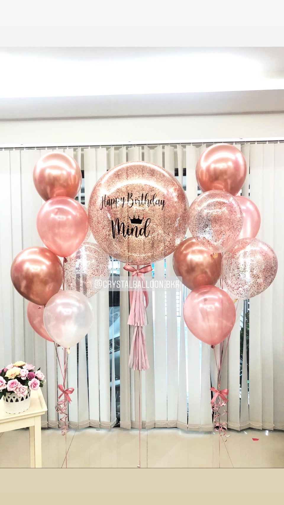 ลูกโป่ง วันเกิด Bubble ขนาด 24" สียอดนิมยม พร้อม ช่อลูกโป่ง ช่อ 7 ลูก 2 ช่อ,ลูกโป่งใส ใส่กลิตเตอร์ พร้อมตกเเต่ง สามารถเปลี่ยนสีลูกโป่ง/เปลี่ยนข้อความ/เปลี่ยนขนาดได้