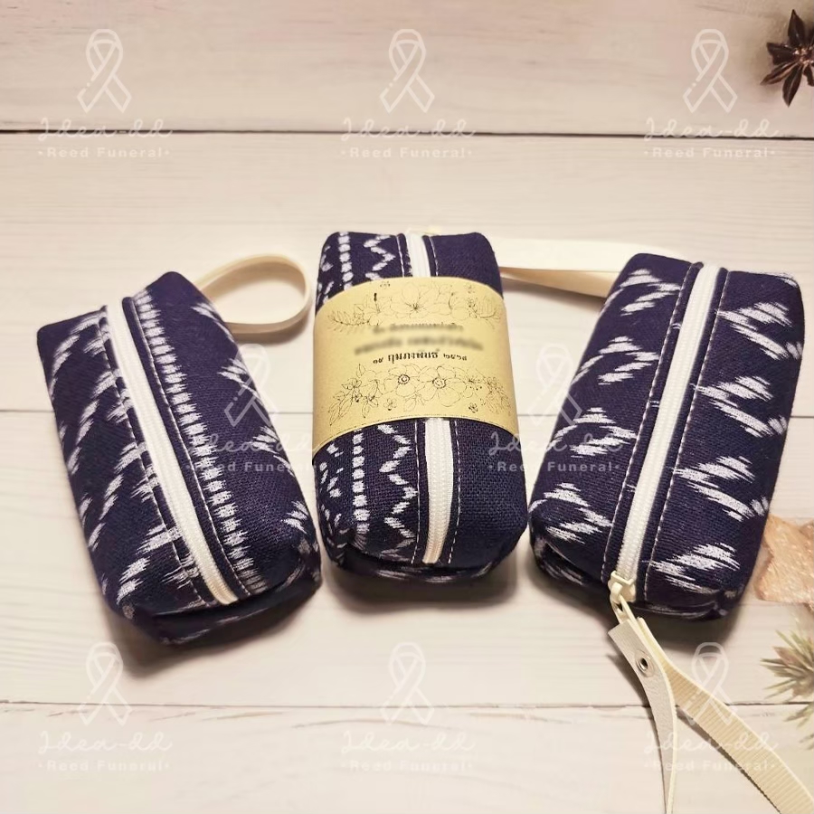 ของชำร่วยงานศพ กระเป๋าใส่เหรียญผ้าพิมพ์ลาย