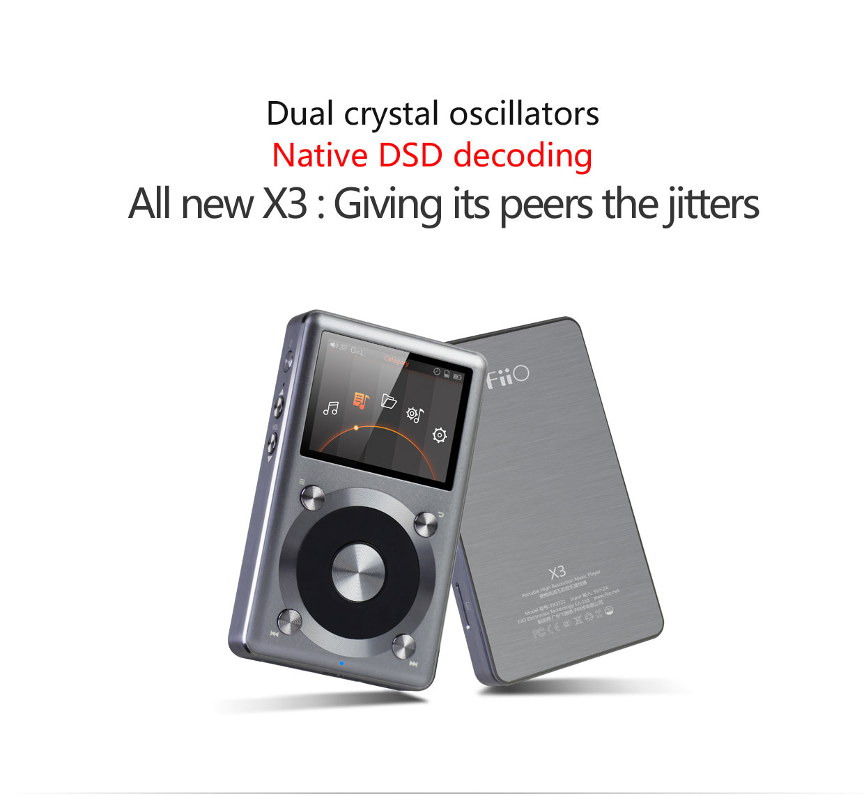 ขาย FiiO X3II เครื่องเล่นเพลงพกพาระดับไฮเอนด์ รองรับ Lossless และ DSD Music Player ชิป Cirrus Logic CS4398
