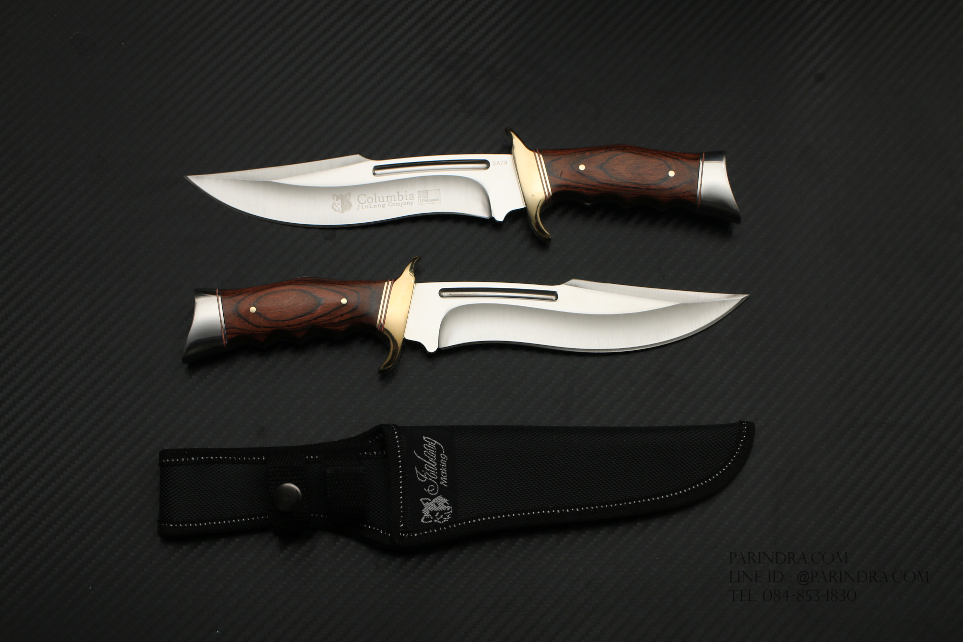 มีดเดินป่า COLUMBIA รุ่น SA78 ด้ามไม้ ทรงใบมีดสวย (ยอดนิยม)