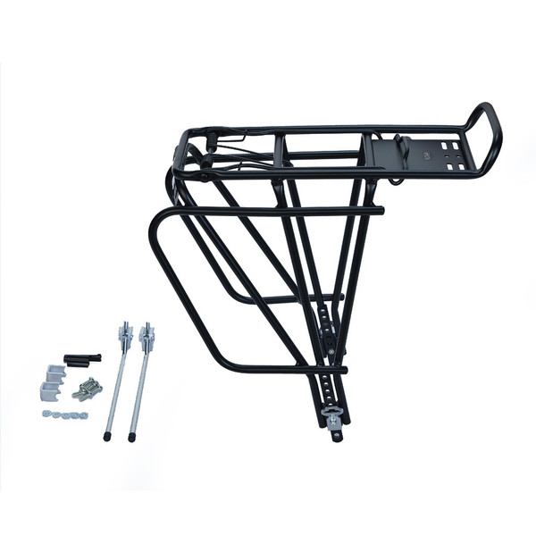 Vincita ตะแกรงหลังจักรยาน TOUR DISC สำหรับรถดิสเบรค สีดำ (C025) - สำหรับล้อ 26 นิ้ว ตะแกรงท้าย รับน้ำหนักได้ถึง 25 KG สำหรับล้อ 24-28 นิ้ว