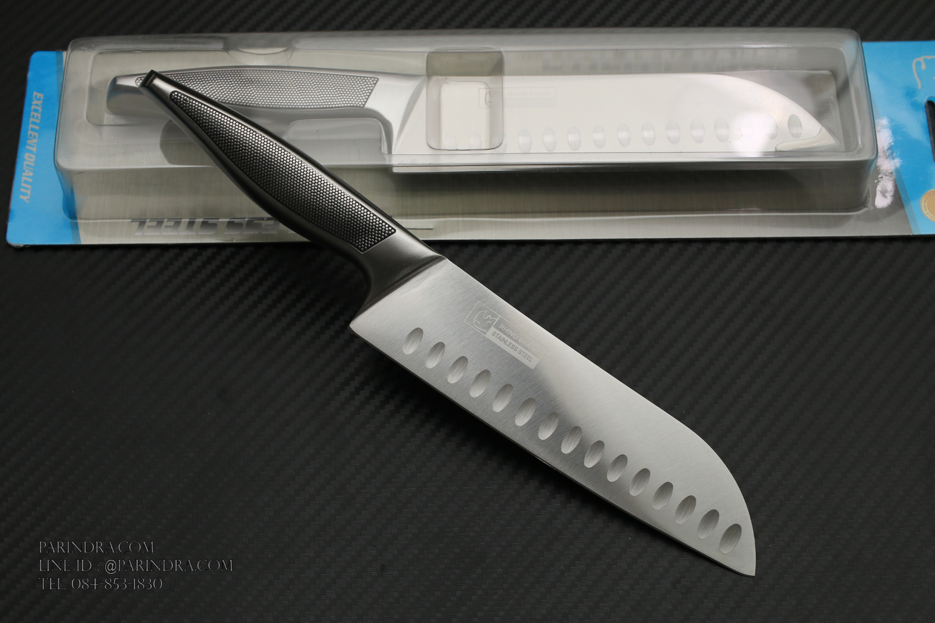 Rhino Brand Chef Knife No.7522 มีดทำครัว มีดเชฟ ด้ามแสตนเลส ขนาดใบ 7 นิ้ว คมสุดๆ (ของแท้)