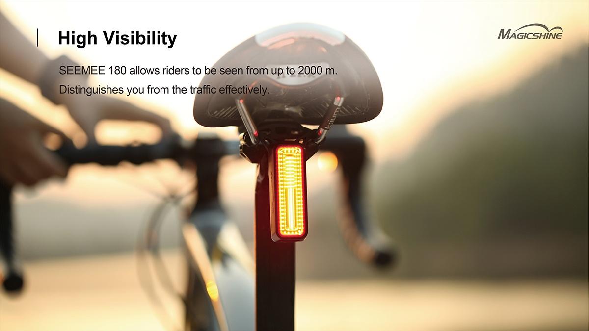 Magicshine SEEMEE 180 ไฟท้ายจักรยาน 180 LUMENS Smart Tail Light ให้ความสว่าง ปลอดภัย และความสวยงานในตัวเดียวกัน