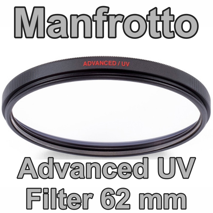 Manfrotto Advanced UV Filter MF-FIAD-UV062 62 MM ฟิลเตอร์สำหรับช่วยตัดแสง UV และป้องกันรอยขีดข่วน ความชื้น ฝุ่นละออง ให้กับหน้าเลนส์ของคุณ เคลือบ multicoat 12 ชั้น แสงส่องผ่านได้ 98.8% ผลิตในประเทศญี่ปุ่น ประกันศูนย์ 5 ปี