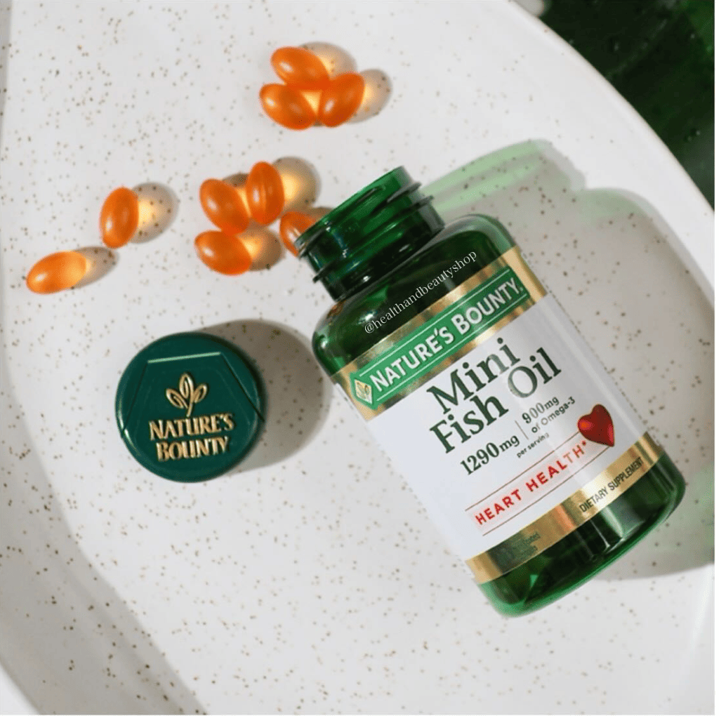 Nature's Bounty Mini Fish Oil 1290 mg 90 Mini Coated Softgels