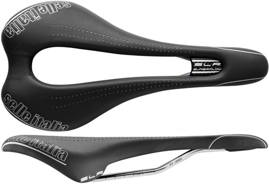 SELLE ITALIA อานนั่ง, SLR SUPERFLOW, สีดำ (Road/MTB), S3,L3