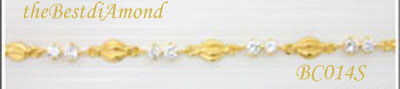 ชื่อสินค้า: สร้อยข้อมือเส้นนี้เล็กๆ น่ารักคะ รหัส BC014S ชุบทองแท้ 24 K