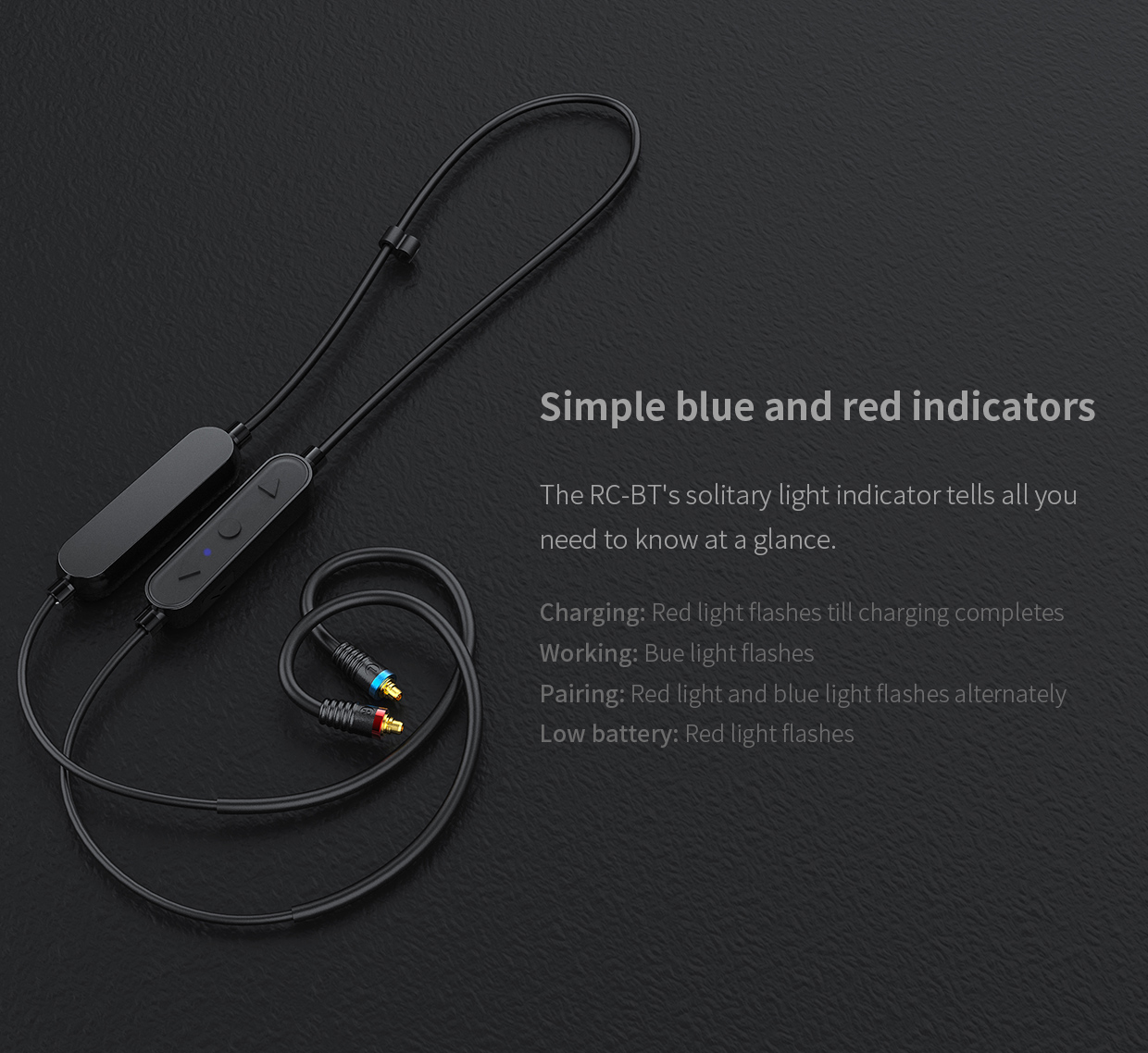 ขาย FiiO RC-BT สาย Bluetooth พร้อมไมค์ขั้ว MMCX รองรับ Aptx aac