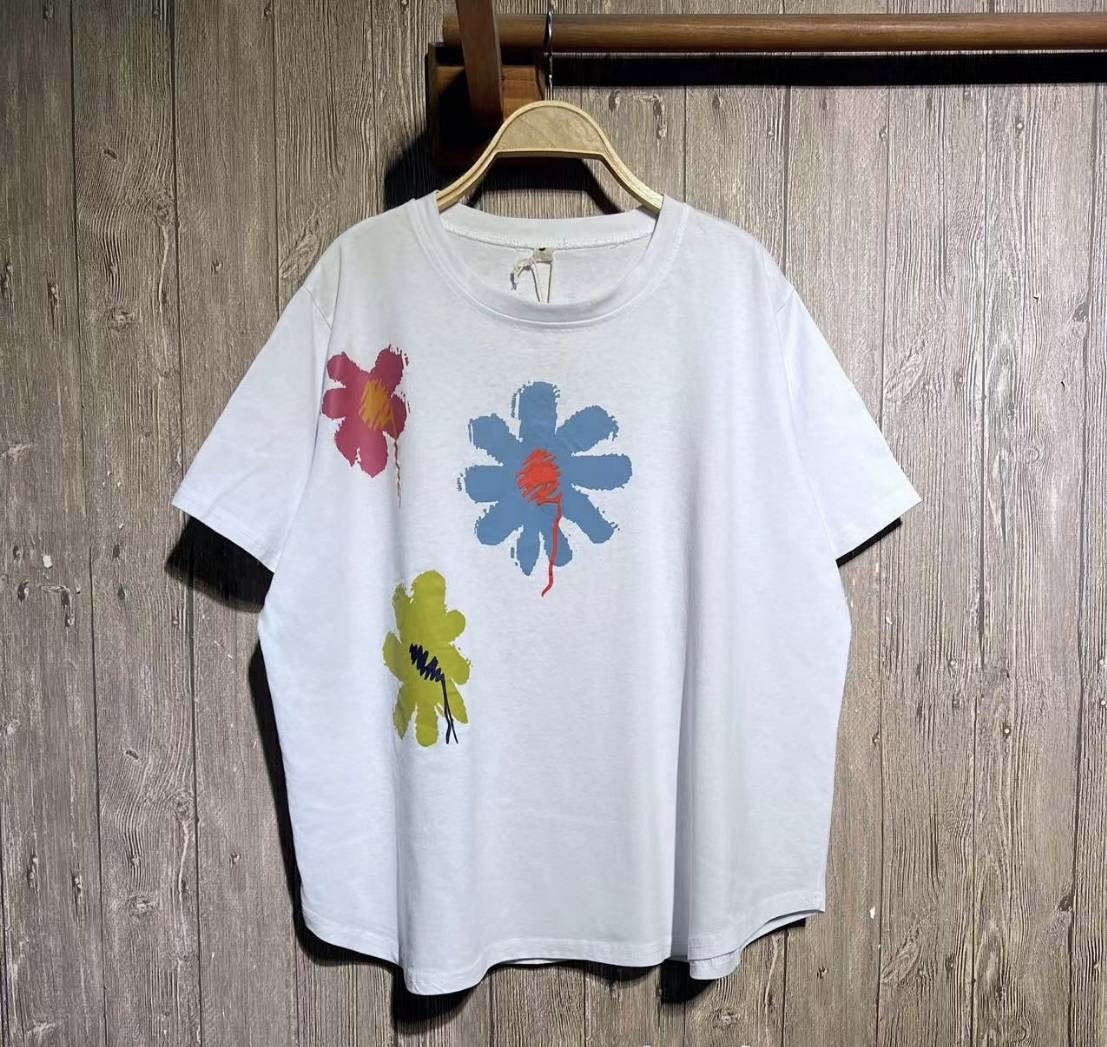 เสื้อยืดสกรีนลายดอกไม้ 9am