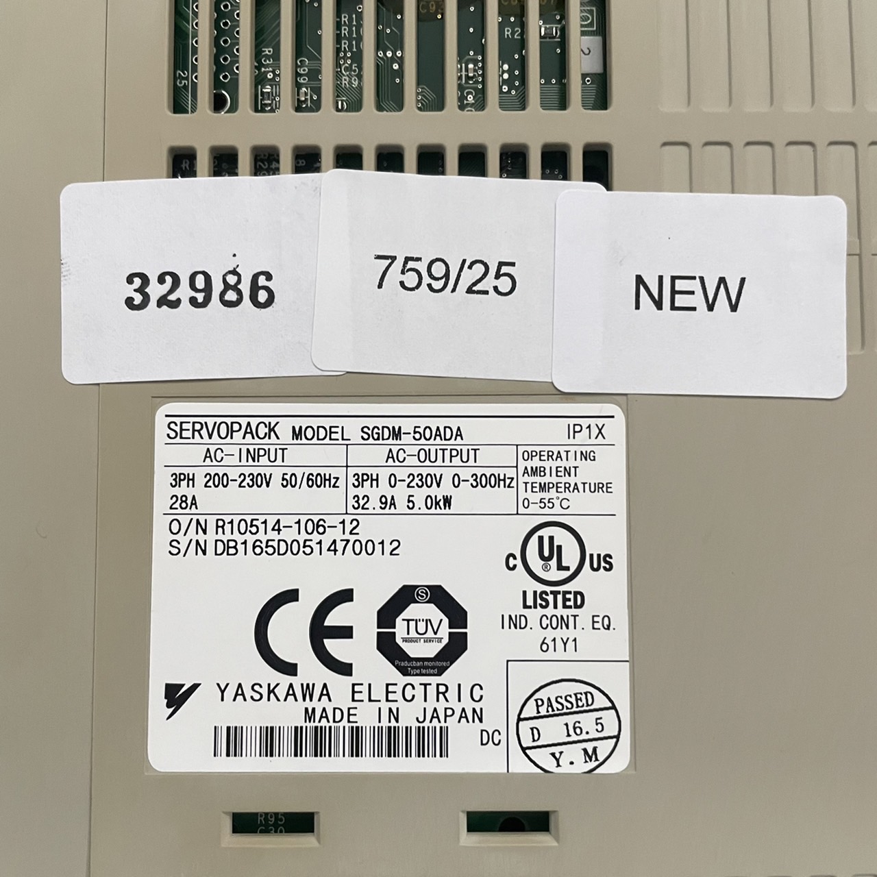 SGDM-50ADA SERVO DRIVE " YASKAWA "