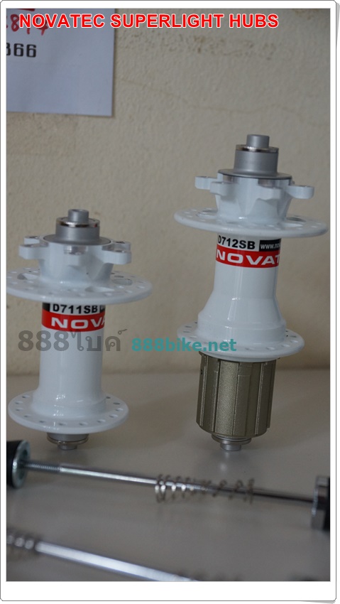 ดุมเสือภูเขา "NOVATEC" ดุมดิส หน้า/หลัง SuperLight FHD711/RHD712, 6 รู, 32H,