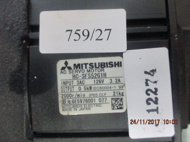 HC-SFS52G1H SERVO MOTOR " MITSUBISHI "