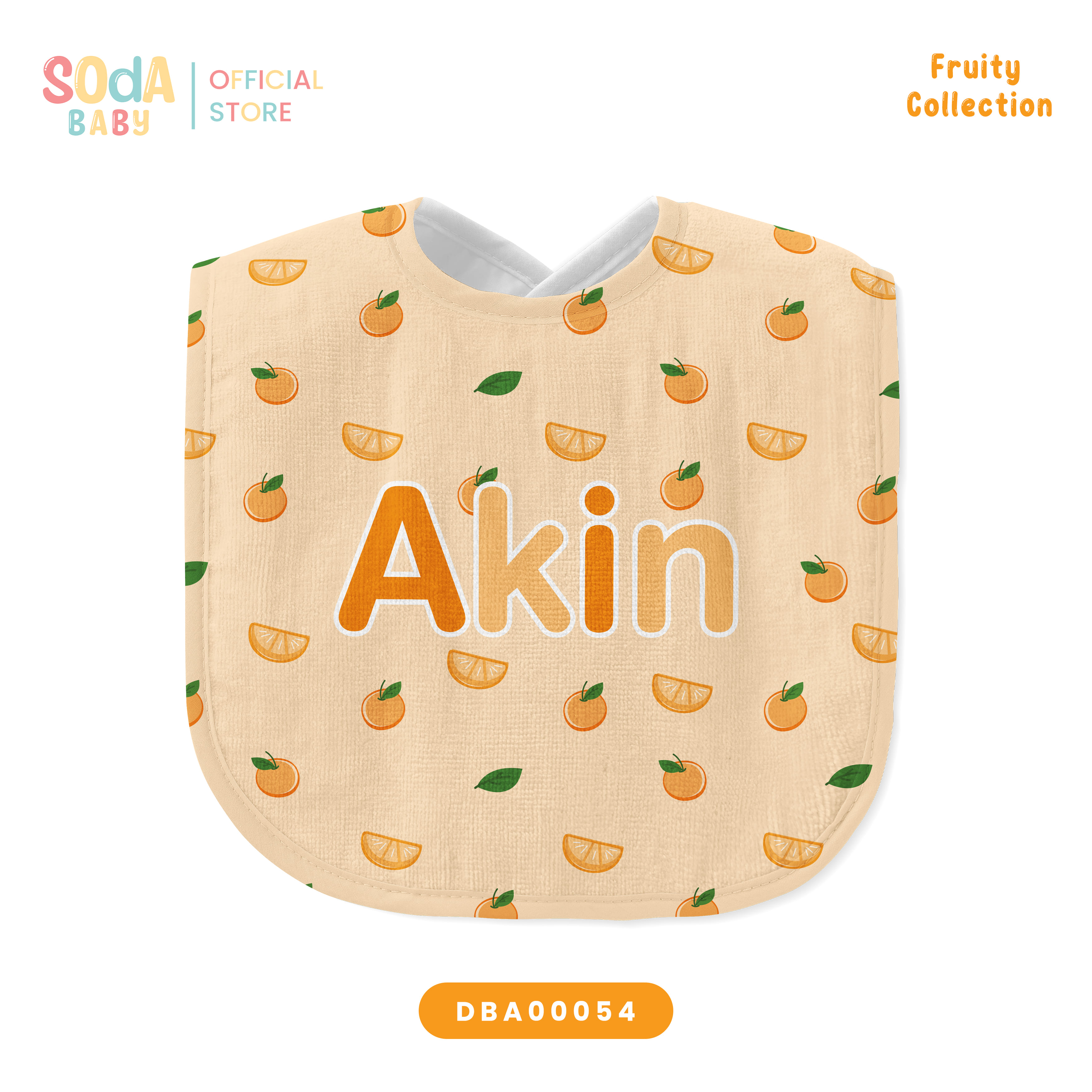 ผ้าซับน้ำลาย Baby Bib ลาย Orange 🍊 Fruity Collection รหัส DBA00054 #SOdAbaby #BabyBib