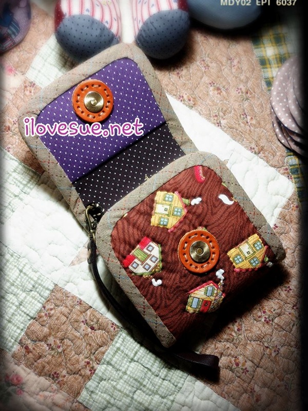 กระเป๋าใบสั้นสามพับ ผ้าคอตตอนอเมริกา - สินค้าต้องสั่งทำ ราคานี้ส่งฟรี