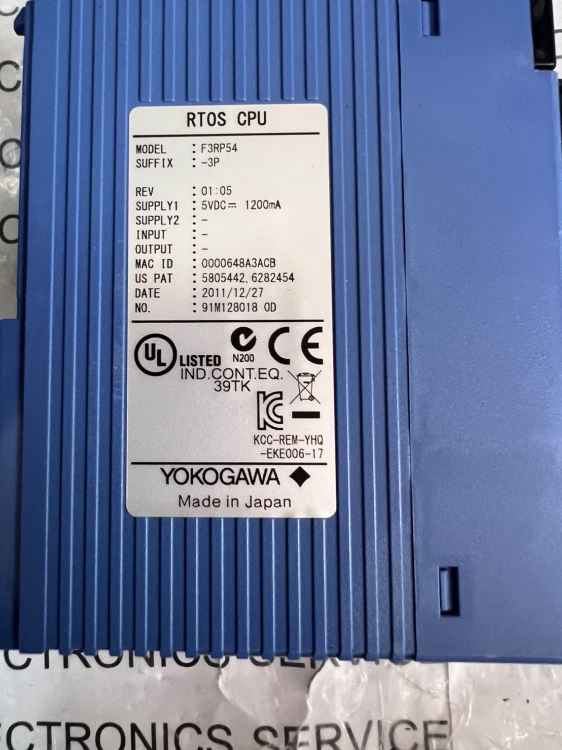 F3RP54 PLC " YOKOGAWA "