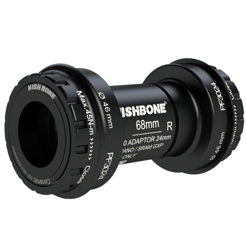 WISHBONE PF30 Ceramic Bottom Bracket | Shimano HT2 / SRAM GXP Compatible | เฟรมมาตรฐาน 46x68mm | น้ำหนักเบา 130 กรัม | รับประกัน 2 ปี