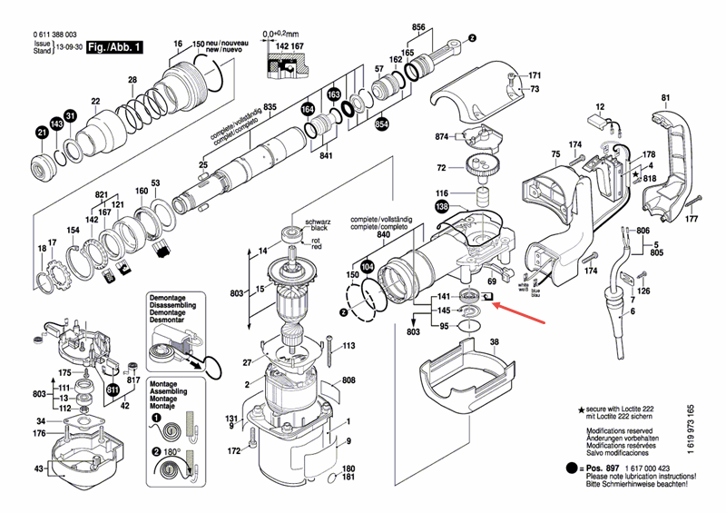 ซีลกันน้ำมัน เครื่องสกัดคอนกรีต Bosch รุ่น GSH5X, GSH5X PLUS, GSH500 [#141] Pn.1610290066 (แท้) ##(*)