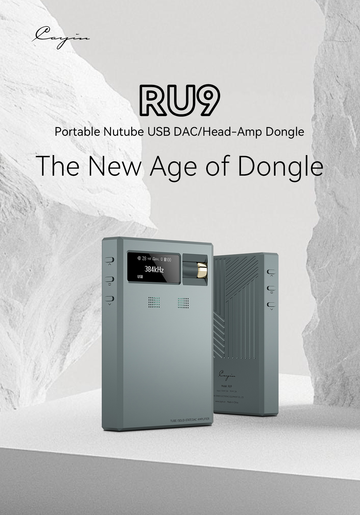 Cayin RU9 DAC/AMP พกพา หลอดสุญญากาศ Nutube 6p1 และ DAC Dual AK4493SEQ ประกันศูนย์ไทย