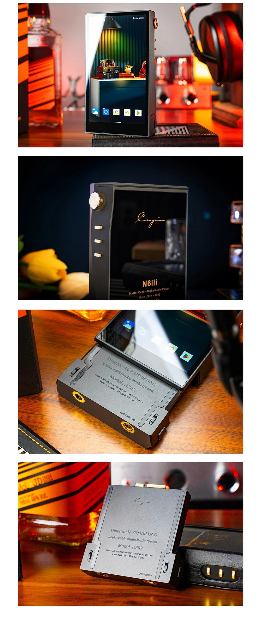 Cayin R202 เมนบอร์ดเสียงสำหรับ N6III พร้อมสถาปัตยกรรม DAC คู่ แบบแยกส่วน ประกันศูนย์ไทย