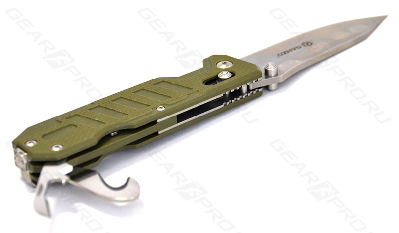 มีดพับ Ganzo กานโซ่ รุ่น G-735 GR สีเขียวทหาร ของแท้ 100%