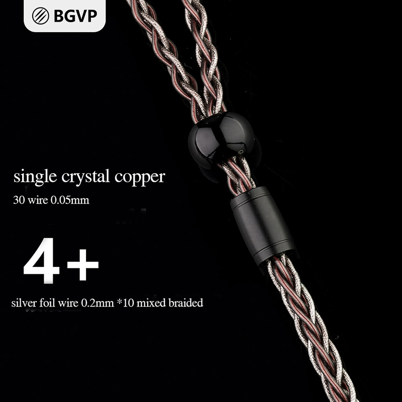 ขาย BGVP Silver foil สายหูฟัง OCC + silver foil สายถัก 8 แกน ระดับ 6N
