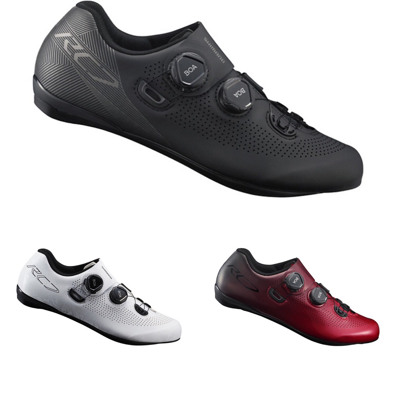 รองเท้าเสือหมอบ Shimano RC701 SPD-SL Road Shoes ระบบ BOA พื้น Full คาร์บอน