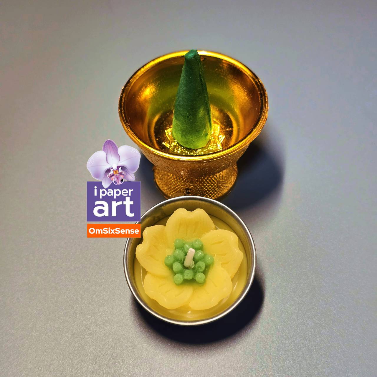 โดมจิ๋ว S เงิน-ทอง | งานไทยพรีเมียม สำหรับบรรจุของถวายหิ้งขนาดกระทัดรัด