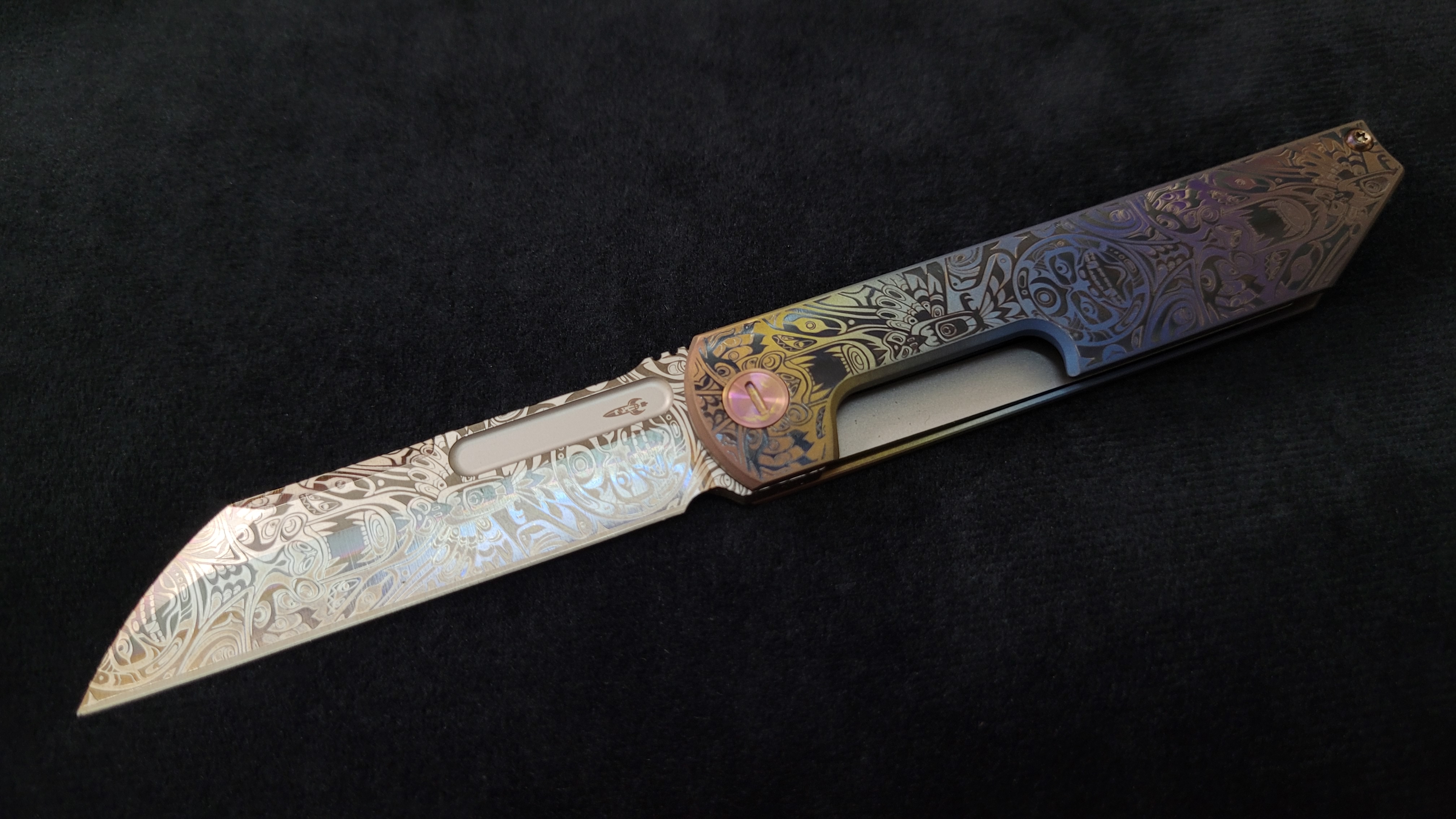 Native Art Revenge "Fukushu" Front Flipper Pink/Red/Orange Top Radiant