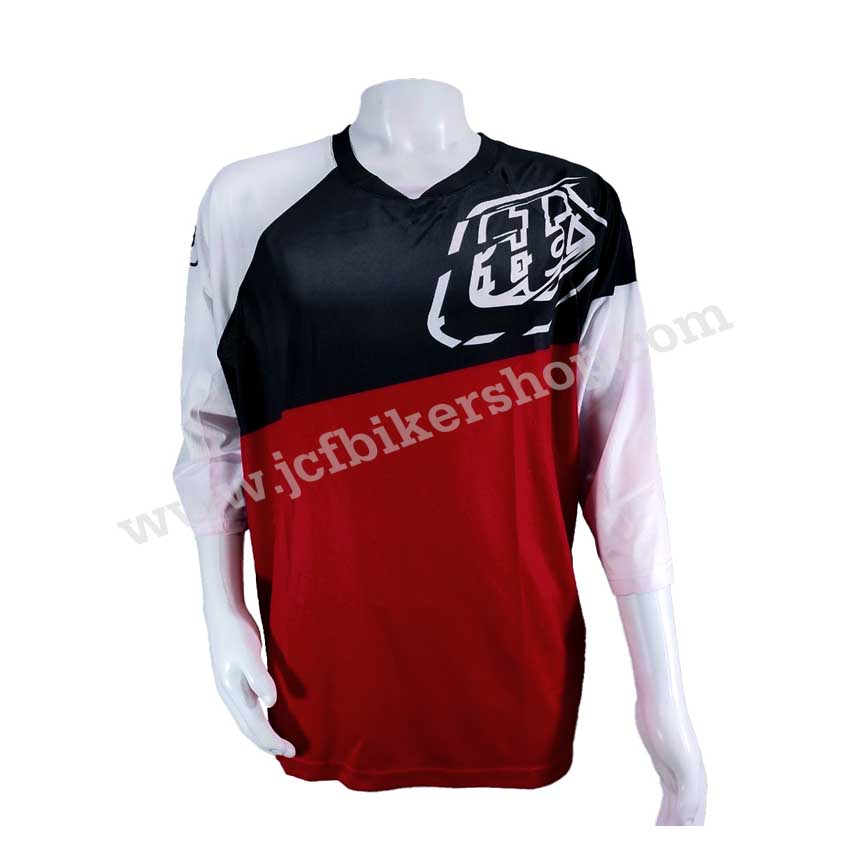 เสื้อวิบากแขนยาว TDL RUCKUS JERSEY RED/BLACK