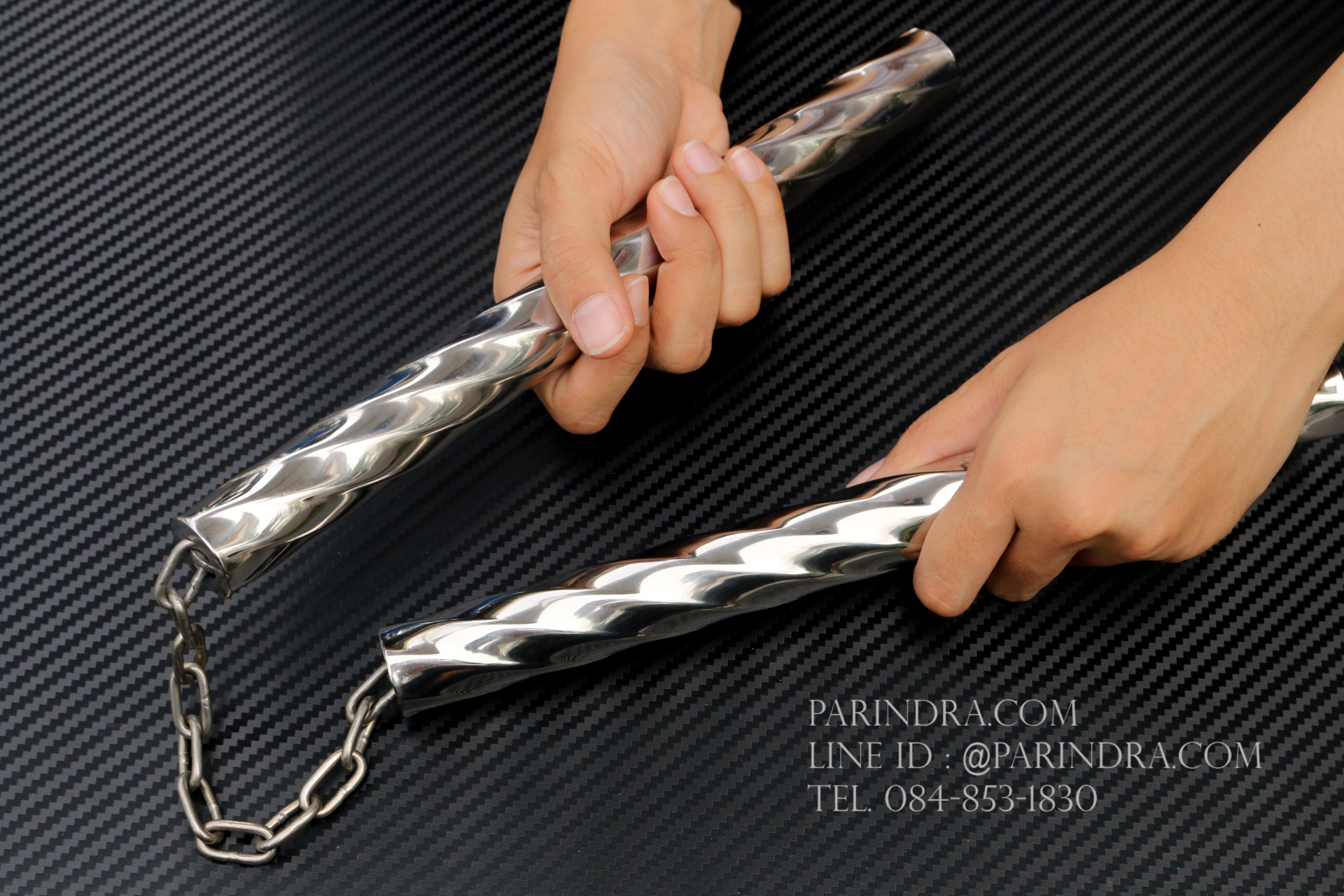 กระบองสองท่อน แบบโลหะ รูปทรง SPIRAL อุปกรณ์ป้องกันตัว