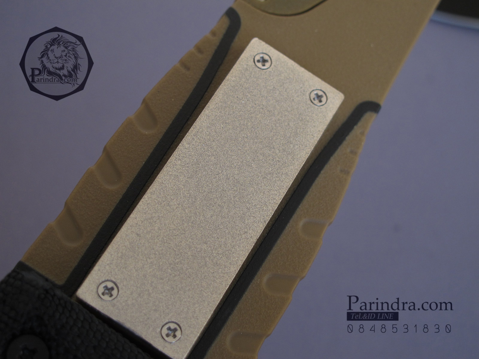 มีดใบตายเดินป่า Ganzo Hunting Survival Knife กานโซ่ รุ่น G-801 DY สีน้ำตาลอ่อนตัดดำ ของแท้ 100%