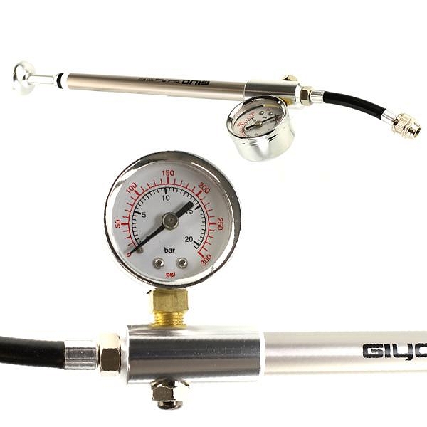 สูบโช้คลมจักรยาน GIYO GS-01 Air supply pump Fork and Damper Pump ยาว 35มม, หนัก 182กรัม